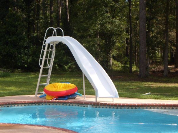 02 standard white pool slide